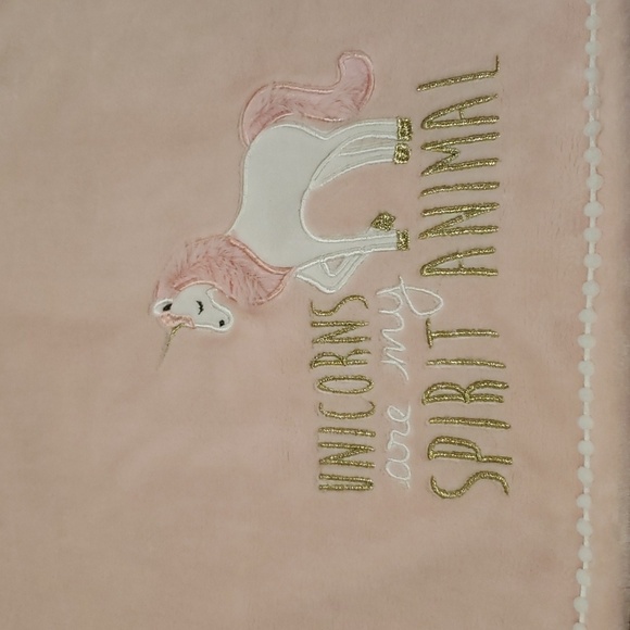 Sparkle Unicorn Baby Blanket - Picture 1 of 8